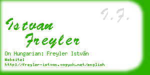 istvan freyler business card